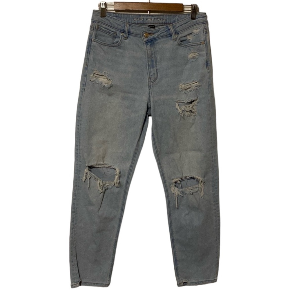 American Eagle Highest Rise Mom Jeans Distressed